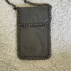 No brand silver crossbody bag